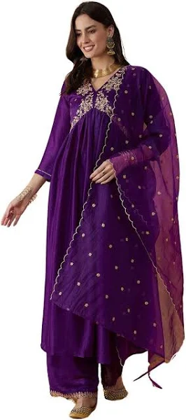 Amayra Women Floral Printed Regular Pure Cotton Kurta with Palazzos